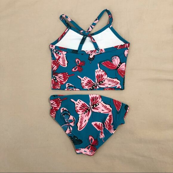 NWOT Hanna Andersson Size 2 Butterfly Printed Tankini Swimsuit - Picture 3 of 4